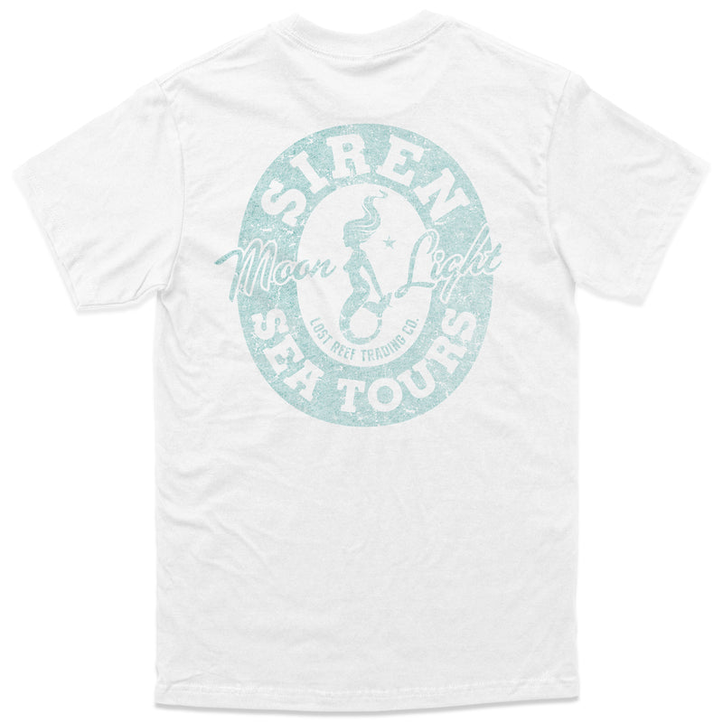 SIREN MOONLIGHT SEA TOURS DISTRESSED T-SHIRT